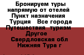 Бронируем туры напрямую от отелей › Пункт назначения ­ Турция - Все города Путешествия, туризм » Другое   . Свердловская обл.,Нижняя Тура г.